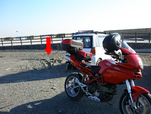 湘南海岸駐車場